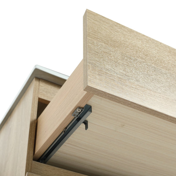 English Elm 36" Wall-Mounted Bathroom Vanity With Ceramic Sink & 2 Soft-Close Drawers For Modern Spaces W999S00169
