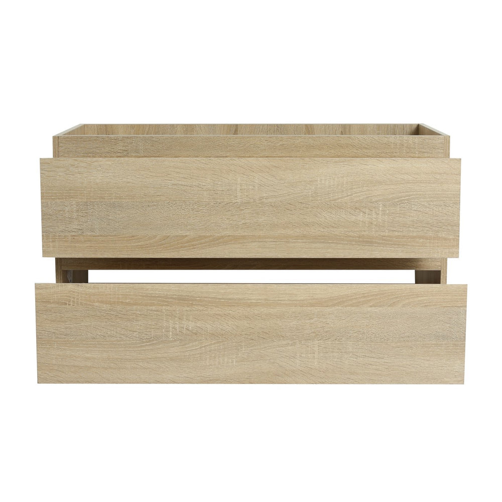 English Elm 36" Wall-Mounted Bathroom Vanity With Resin Sink & Soft-Close Drawers For Modern Spaces W999S00198