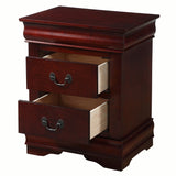 English Elm Cherry 2-Drawer Nightstand