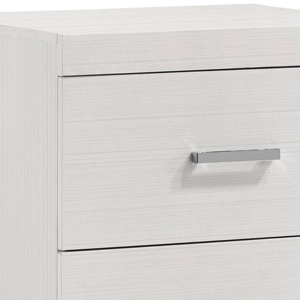 English Elm White 2-Drawer Nightstand with Dovetail English Drawers, 3/4 Extension & Metal Glides, Classic Elegance B062P181342