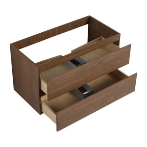 English Elm 36" Wood Grain Bathroom Vanity with Thick Resin Sink, 2 Soft-Close Drawers, KD Eco Plywood Finish W999S00201