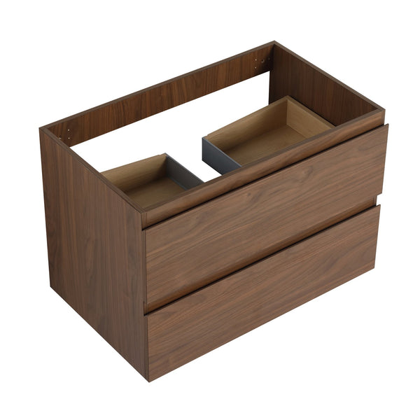 English Elm 30" Wall-Mounted Bathroom Vanity With Ceramic Sink, Soft-Close Drawers, Eco-Friendly Design & Style W999S00165