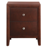 English Elm Brown Cherry 2-Drawer Nightstand