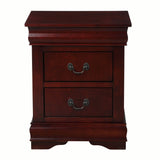 English Elm Cherry 2-Drawer Nightstand