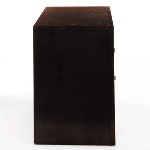 English Elm Espresso Two-Drawer Nightstand with Top Tray Storage, Romantic Bedroom Accent, Spacious Drawers for Essentials B062P181312