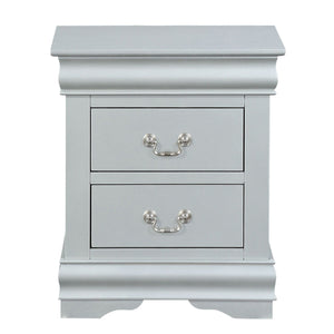 English Elm Platinum Classic 2-Drawer Nightstand for Small Bedrooms — Solid Pine Storage, Compact Elegant Design B062P181325
