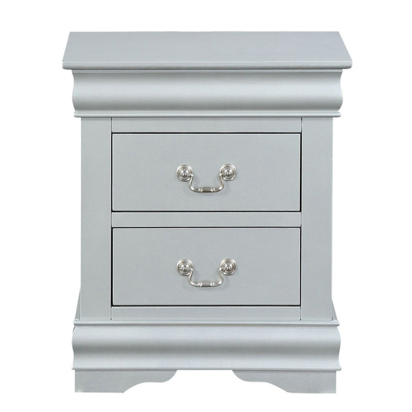 English Elm Platinum Classic 2-Drawer Nightstand for Small Bedrooms — Solid Pine Storage, Compact Elegant Design B062P181325