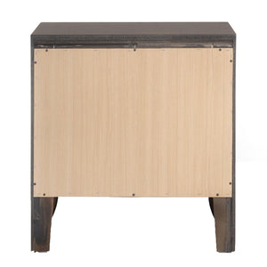 English Elm Grey Oak Two-Drawer Nightstand with Top Tray, Spacious Storage, Stylish Oak Finish for Bedroom (98) B062P181317
