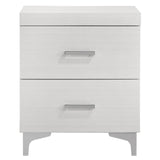 English Elm White 2-Drawer Nightstand