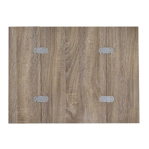 English Elm Weathered Oak Side Table With Chrome Base - Stylish, Adjustable, Compact Accent Table For Any Space B062P181354-GIGA