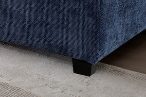 English Elm Modern Sectional Sofa - Versatile L-Shape Linen Couch With Convertible Ottoman For Any Space W1117S00286