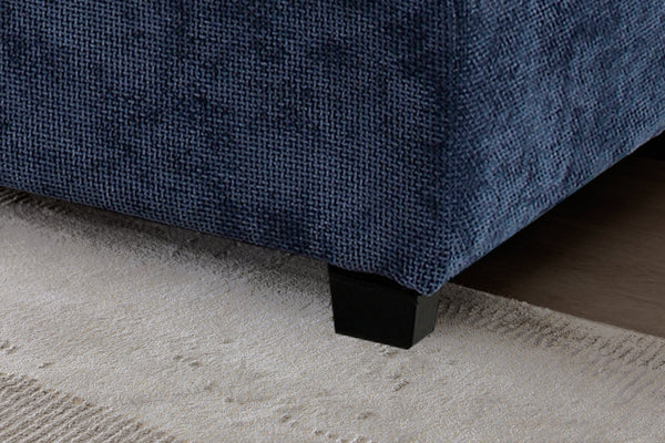 English Elm Modern Sectional Sofa - Versatile L-Shape Linen Couch With Convertible Ottoman For Any Space W1117S00286