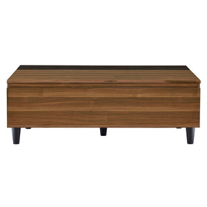 English Elm Walnut Lift-Top Coffee Table: Mid-Century Modern Elegance With Functional Open Storage & Style B062P181387-GIGA