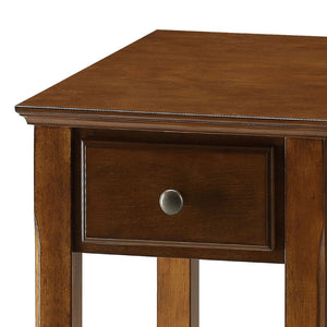 English Elm Walnut Accent Table With Storage Shelf - Elegant Design, Durable Build & Versatile Style For Any Room B062P181378-GIGA