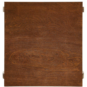 English Elm Walnut Elegant 2-Shelf End Table with Cabriole Legs, Solid Wood Top and Versatile Storage Shelf Appeal B062P181376