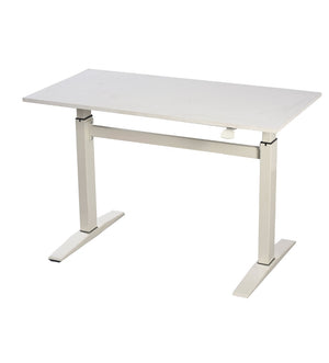 English Elm 47" Manual Height Adjustable Standing Desk White Steel Frame Home Office Workspace B091P183638