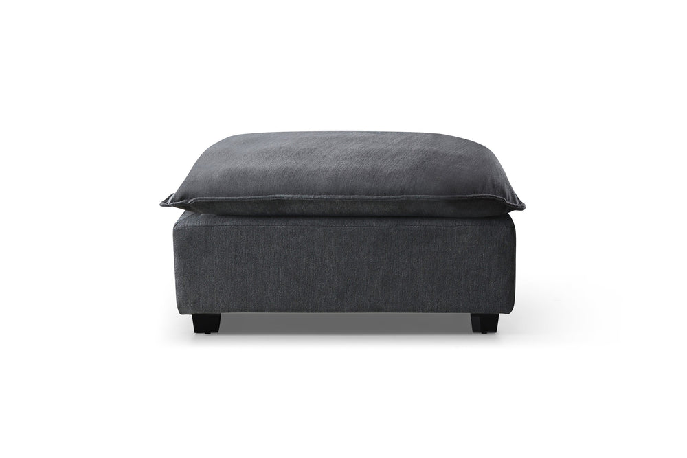 English Elm Modern Sectional Sofa - L-Shape Convertible Couch Set With Ottoman For Stylish Living Spaces, Grey W1117S00287