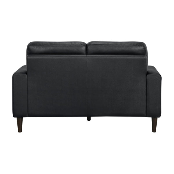 English Elm Modern Mid-century Loveseat Top Grain Leather Solid Wood Legs Living Room Seat B011P183637