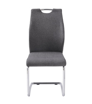 English Elm Contempory Faux Leatherette Dining Side Chairs with Chrome Legs Set of 4 Modern B091P183621
