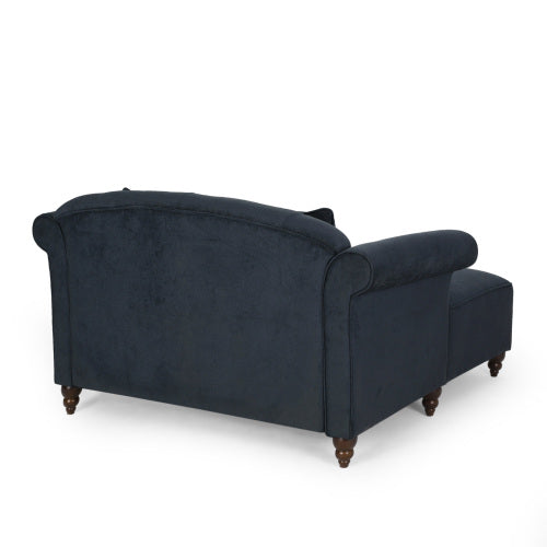English Elm Christopher Knight Home® - Loveseat Chaise Lounge Part - Luxurious Charcoal Upholstered Seating For Cozy Relaxation & Style 68104.00BFCHAR