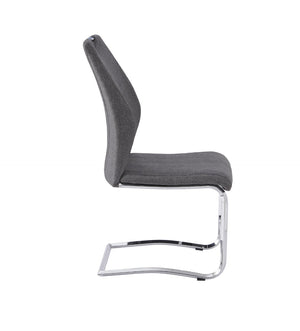English Elm Contempory Faux Leatherette Dining Side Chairs with Chrome Legs Set of 4 Modern B091P183621