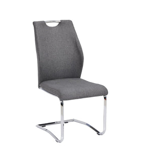 English Elm Contempory Faux Leatherette Dining Side Chairs with Chrome Legs Set of 4 Modern B091P183621