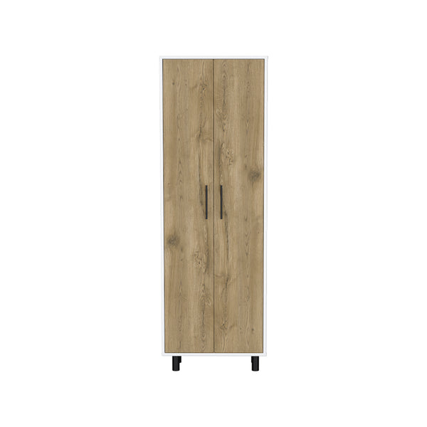 English Elm Napoles Wall Cabinet offering sleek particle board construction, modern storage solution for kitchens and bathrooms Multicolor 78.74 L x 17.32 W x 5.12 H B070102699