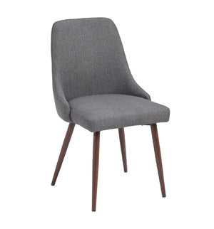 English Elm Upholstery Boucle Armless Dining Chairs Set of 2 with Iron Frame Modern Seating Dark Gray B091P183409
