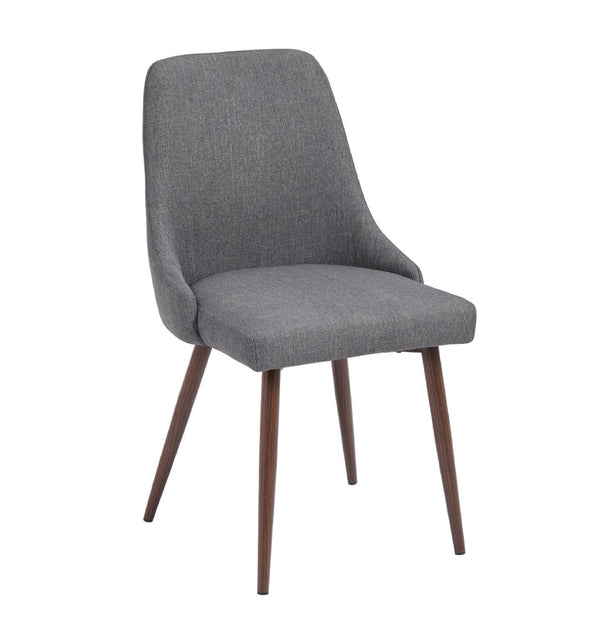English Elm Upholstery Boucle Armless Dining Chairs Set of 2 with Iron Frame Modern Seating Dark Gray B091P183409