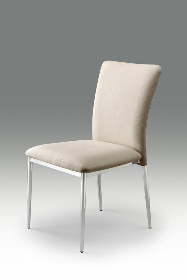 English Elm Contempory Faux Leatherette Dining Side Chairs with Chrome Legs Set of 4 Modern B091P183410