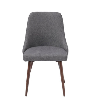 English Elm Upholstery Boucle Armless Dining Chairs Set of 2 with Iron Frame Modern Seating Dark Gray B091P183409