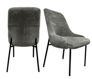 English Elm Upholstery Boucle Armless Dining Chairs Set of 2 with Iron Frame Modern Seating B091P183385
