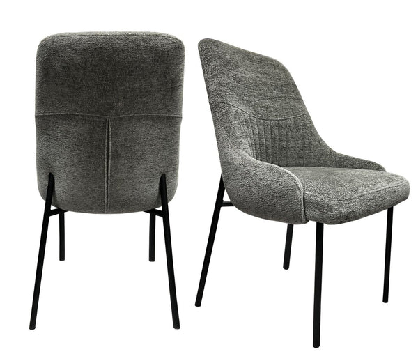 English Elm Upholstery Boucle Armless Dining Chairs Set of 2 with Iron Frame Modern Seating B091P183385