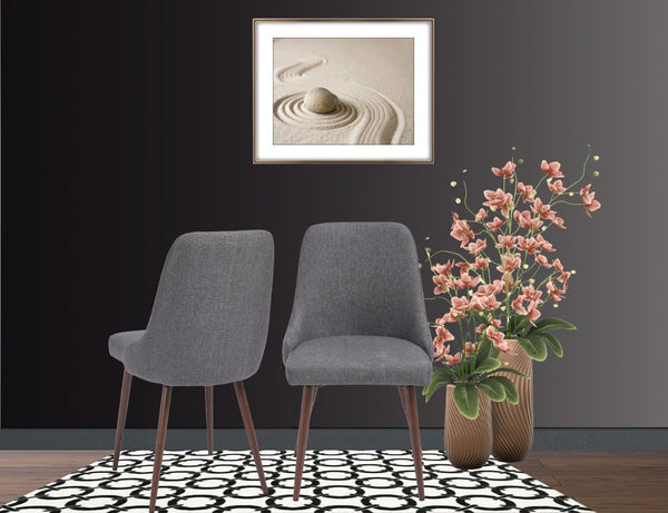 English Elm Upholstery Boucle Armless Dining Chairs Set of 2 with Iron Frame Modern Seating Dark Gray B091P183409