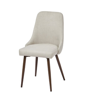English Elm Upholstery Boucle Armless Dining Chairs Set of 2 with Iron Frame Modern Seating Beige B091P183401