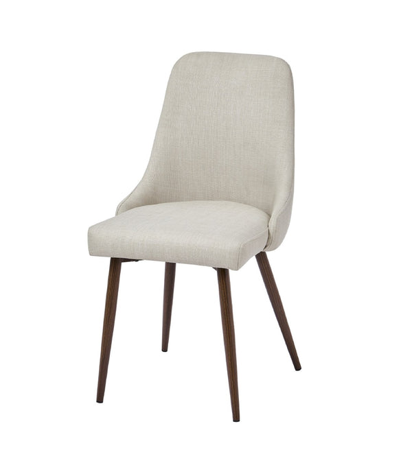 English Elm Upholstery Boucle Armless Dining Chairs Set of 2 with Iron Frame Modern Seating Beige B091P183401