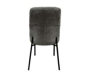 English Elm Upholstery Boucle Armless Dining Chairs Set of 2 with Iron Frame Modern Seating B091P183385