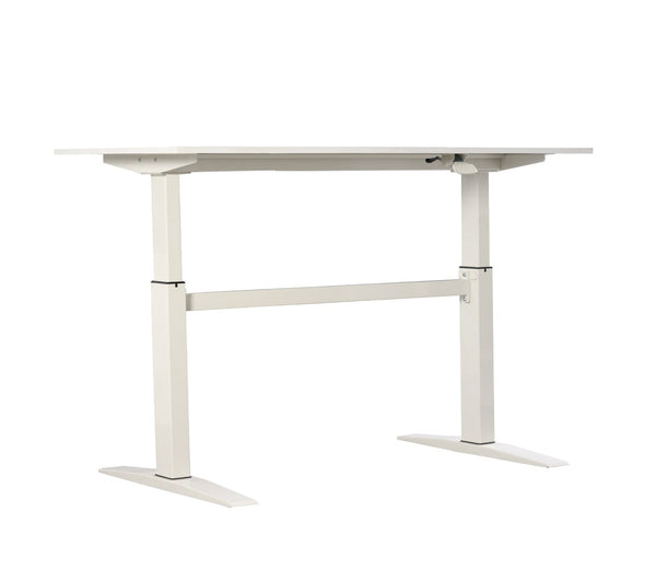 English Elm 47" Manual Height Adjustable Standing Desk White Steel Frame Home Office Workspace B091P183638