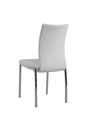 English Elm Contempory Faux Leatherette Dining Side Chairs with Chrome Legs Set of 4 Modern B091P183411