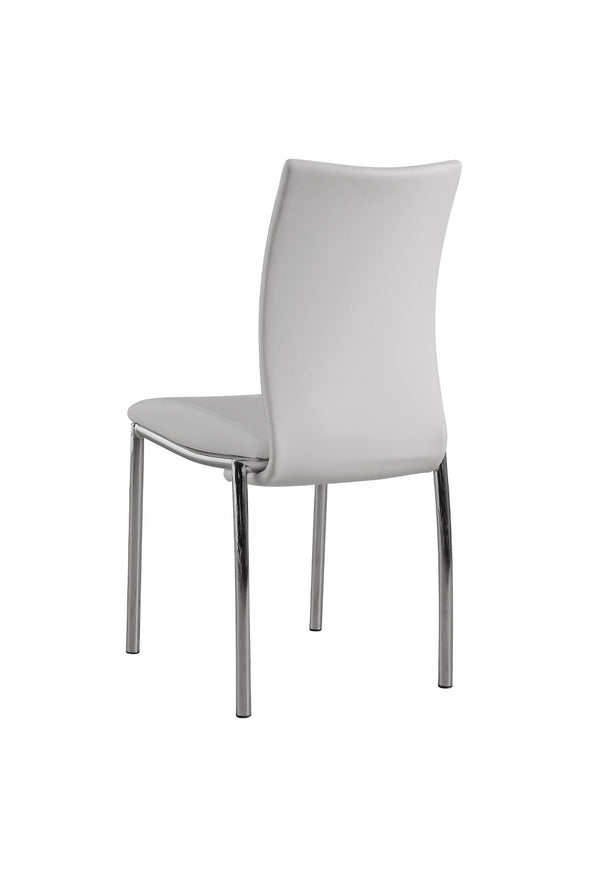 English Elm Contempory Faux Leatherette Dining Side Chairs with Chrome Legs Set of 4 Modern B091P183411