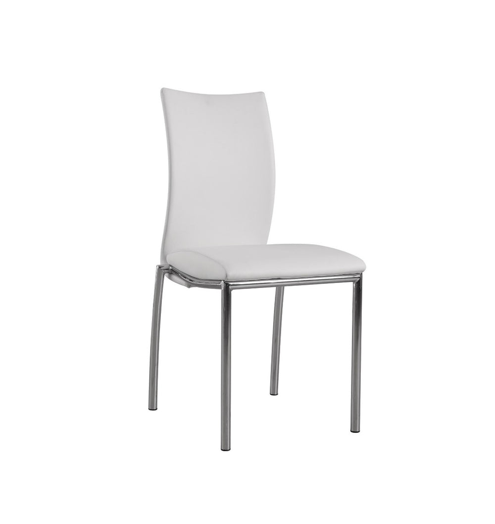 English Elm Contempory Faux Leatherette Dining Side Chairs with Chrome Legs Set of 4 Modern B091P183411
