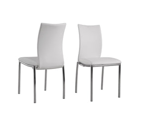 English Elm 5 Piece Square Tempered Glass Dining Set with Chrome Legs and Gray Upholstered Chairs B091S00003