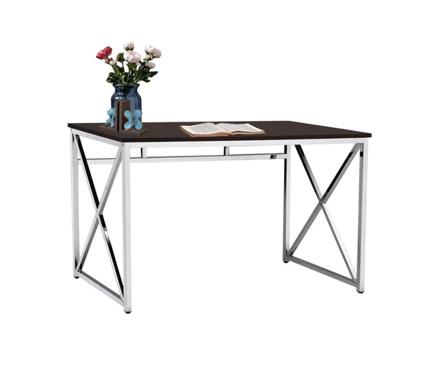 English Elm Madison 47 Inch Writing Desk with Chrome X Base and Engineered Wood Top for Home Office B091P183627