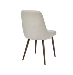 English Elm Upholstery Boucle Armless Dining Chairs Set of 2 with Iron Frame Modern Seating Beige B091P183401
