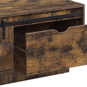 English Elm Rustic Industrial Oak Coffee Table with Open Shelf, Durable Powder-Coated Frame and Spacious Surface Rustic B062P181423