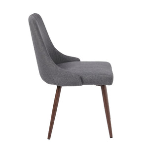 English Elm Upholstery Boucle Armless Dining Chairs Set of 2 with Iron Frame Modern Seating Dark Gray B091P183409