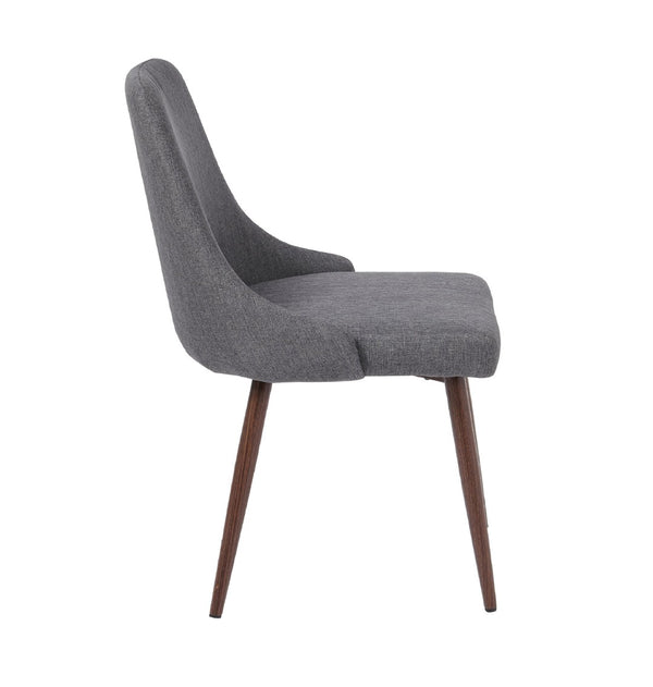 English Elm Upholstery Boucle Armless Dining Chairs Set of 2 with Iron Frame Modern Seating Dark Gray B091P183409