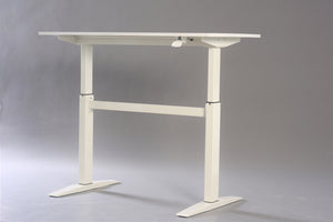 English Elm 47" Manual Height Adjustable Standing Desk White Steel Frame Home Office Workspace B091P183638