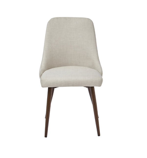 English Elm Upholstery Boucle Armless Dining Chairs Set of 2 with Iron Frame Modern Seating Beige B091P183401