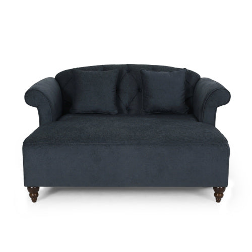 English Elm Christopher Knight Home® - Loveseat Chaise Lounge Part - Luxurious Charcoal Upholstered Seating For Cozy Relaxation & Style 68104.00BFCHAR